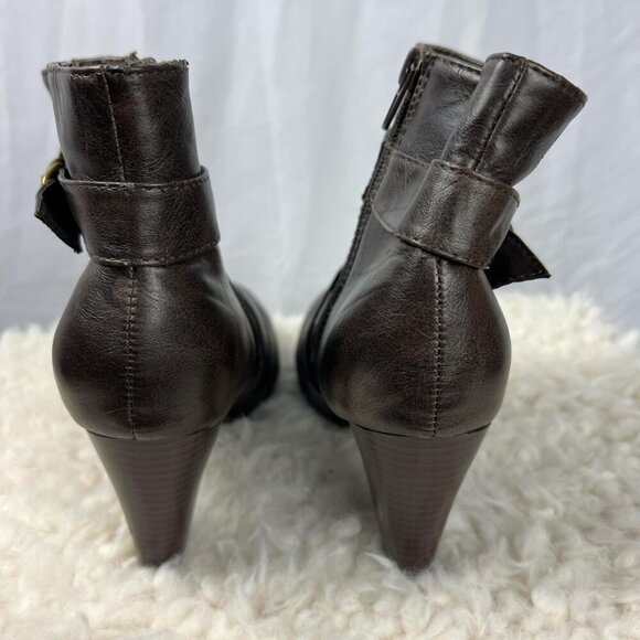 Sonoma Brown Heeled Ankle Boots - Picture 3 of 8